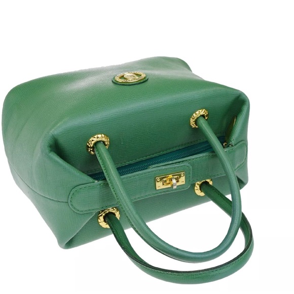 Burberry Nova Check Green Leather Box Handbag - Picture 5 of 9